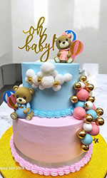 Oh Baby Pink and Blue Cake