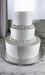 All White Wedding Cake