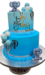 Hey Baby Blue Babyshower Cake