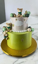 Green Teddy Bear Cake